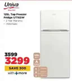 HiFi Corp Univa Top Freezer Fridge UT165W offer