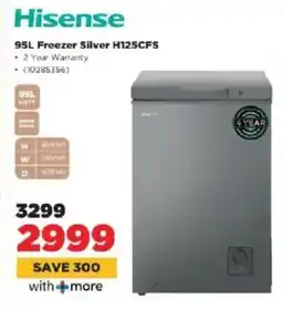 HiFi Corp Hisense Freezer Silver H125CFS offer