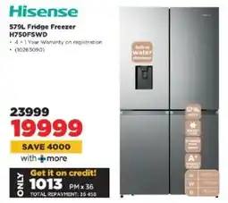 HiFi Corp Hisense Fridge Freezer H750FSWD offer