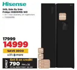 HiFi Corp Hisense Side By Side Fridge H680SMIB-WD offer