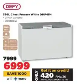 HiFi Corp DEFY Chest Freezer White DMF454 offer