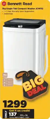 HiFi Corp Bennett Read Single Tub Compact Washer JCW112 offer