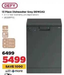 HiFi Corp DEFY 13 Place Dishwasher Grey DDW242 offer