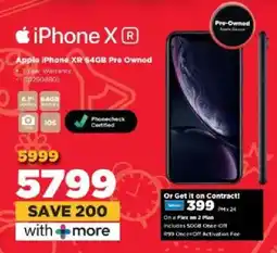HiFi Corp Apple iPhone XR 64GB Pre Owned offer