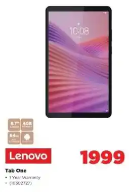 HiFi Corp Lenovo Tab One offer