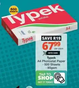 Checkers Hyper Typek A4 Photostat Paper offer