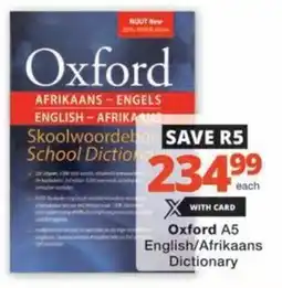 Checkers Hyper Oxford A5 English/ Afrikaans Dictionary offer