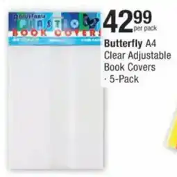 Checkers Hyper Butterfly A4 Clear Adjustable Book Covers offer
