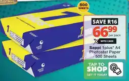 Checkers Hyper Sappi 1plus A4 Photostat Paper offer