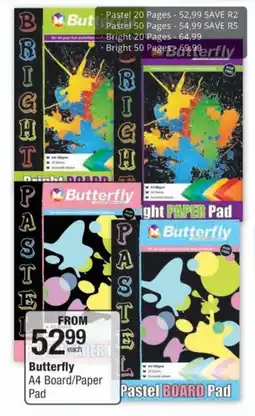 Checkers Hyper Butterfly A4 Board/ Paper Pad offer