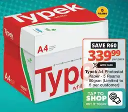 Checkers Hyper Typek A4 Photostat Paper offer