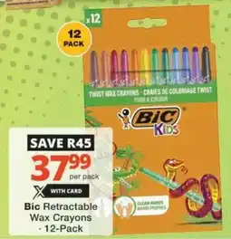 Checkers Hyper Bic Retractable Wax Crayons offer