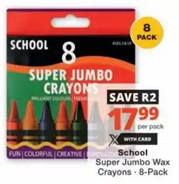 Checkers Hyper School Super Jumbo Wax Crayons offer