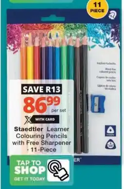 Checkers Hyper Staedtler Learner Colouring Pencils with Free Sharpener offer