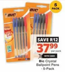 Checkers Hyper Bic Crystal Ballpoint Pens offer
