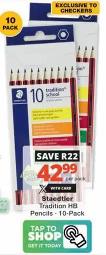Checkers Hyper Staedtler Tradition HB Pencils offer
