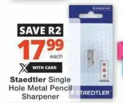 Checkers Hyper Staedtler Single Hole Metal Pencil Sharpener offer
