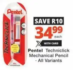 Checkers Hyper Pentel Techniclick Mechanical Pencil offer