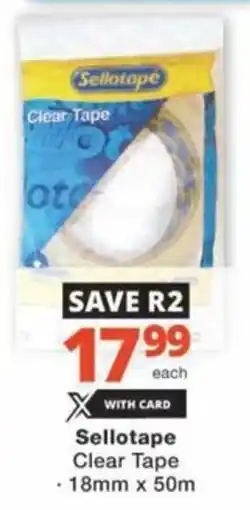Checkers Hyper Sellotape Clear Tape offer
