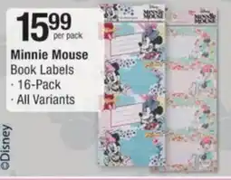 Checkers Hyper Minnie Mouse Book Labels offer
