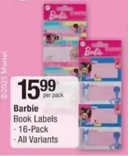 Checkers Hyper Barbie Book Labels offer
