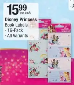 Checkers Hyper Disney Princess Book Labels offer
