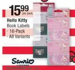 Checkers Hyper Hello Kitty Book Labels offer