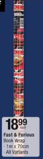 Checkers Hyper Fast & Furious Book Wrap offer