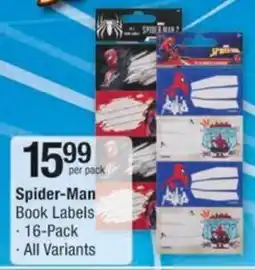 Checkers Hyper Spider-Man Book Labels offer