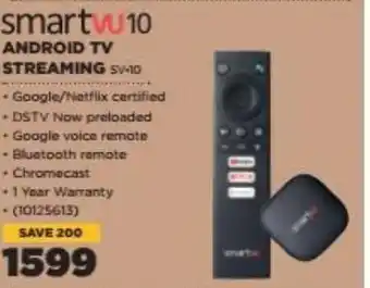 HiFi Corp Smartvu10 Android TV Streaming offer