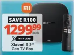 Checkers Hyper Xiaomi S 3rd Gen TV Box offer