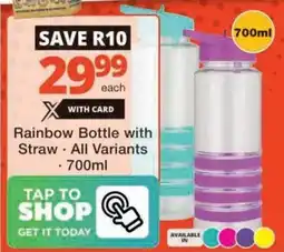 Checkers Hyper Rainbow Bottle with Straw offer