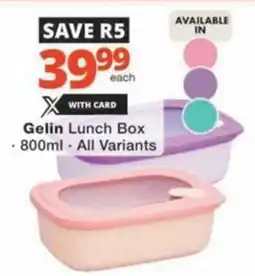 Checkers Hyper Gelin Lunch Box offer