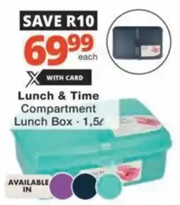 Checkers Hyper Lunch & Time Compartment Lunch Box offer