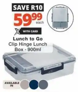 Checkers Hyper Lunch to Go Clip Hinge Lunch Box offer