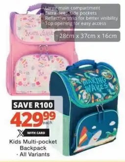 Checkers Hyper Kids Multi-pocket Backpack offer