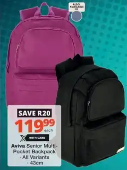 Checkers Hyper Aviva Senior Multi-Pocket Backpack offer