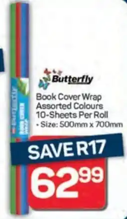 Pick n Pay Hypermarket Butterfly Book Cover Wrap Assorted Colours offer