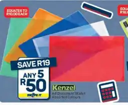 Pick n Pay Hypermarket Kenzel A4 Document Wallet Assorted Colours offer