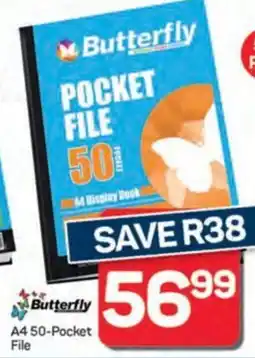 Pick n Pay Hypermarket Butterfly A4 50-Pocket File offer