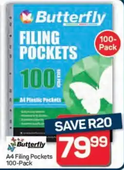 Pick n Pay Hypermarket Butterfly A4 Filing Pockets offer