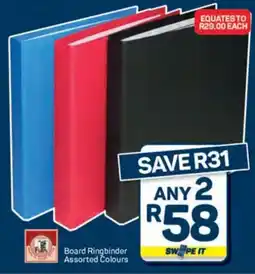 Pick n Pay Hypermarket Board Ringbinder Assorted Colours offer