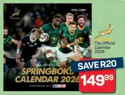 Pick n Pay Hypermarket Springboks The Official Calendar 2026 offer