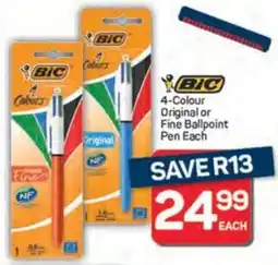Pick n Pay Hypermarket BIC 4-Colour Original or Fine Ballpoint Pen offer