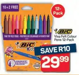 Pick n Pay Hypermarket BIC Visa Felt Colour Pens offer