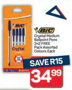 Pick n Pay Hypermarket BIC Crystal Medium Ballpoint Pens offer