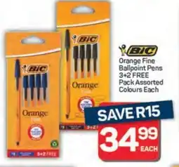 Pick n Pay Hypermarket BIC Orange Fine Ballpoint Pens offer