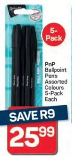 Pick n Pay Hypermarket PnP Ballpoint Pens Assorted Colours offer