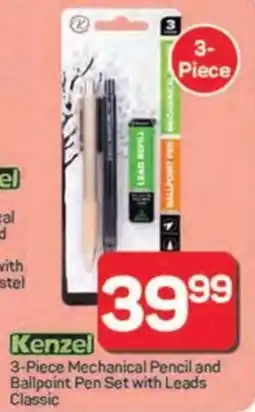 Pick n Pay Hypermarket Kenzel Mechanical Pencil and Ballpoint Pen Set with Leads Classic offer
