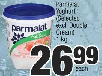 Spar Parmalat Yoghurt (Selected excl.Double Cream)1 Kg offer